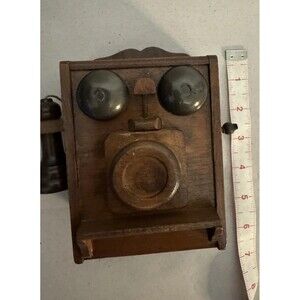 Vtg Old Fashioned Looking Crank Style Telephone Music Box “Hello Dolly” Works